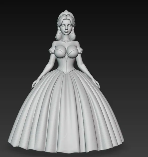 Mô Hình 3D Nữ Hoàng Lộng Lẫy Váy Dạ Hội - Image 2