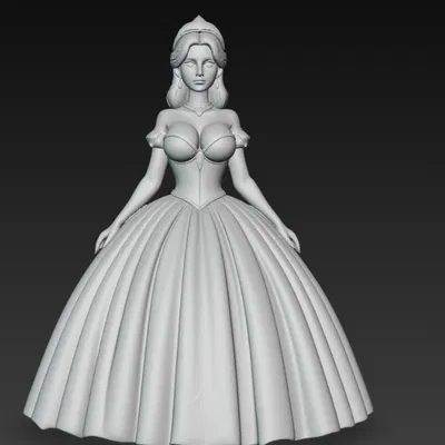 Mô Hình 3D Nữ Hoàng Lộng Lẫy Váy Dạ Hội