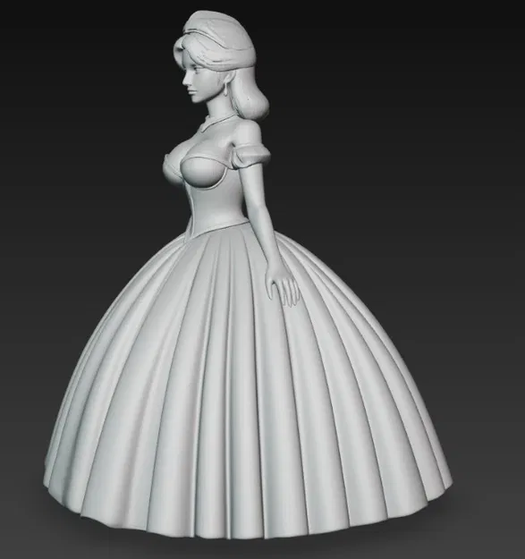Mô Hình 3D Nữ Hoàng Lộng Lẫy Váy Dạ Hội - Image 4