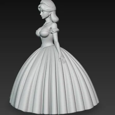 Mô Hình 3D Nữ Hoàng Lộng Lẫy Váy Dạ Hội