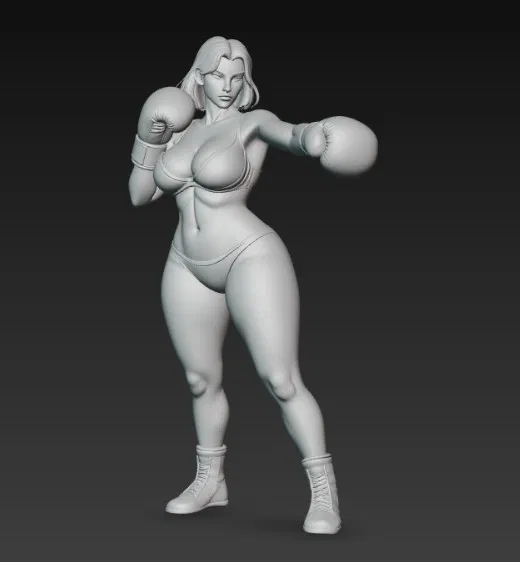 Mô Hình Nữ Võ Sĩ Quyền Anh Bikini STL - Image 3