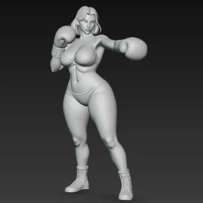 Mô Hình Nữ Võ Sĩ Quyền Anh Bikini STL