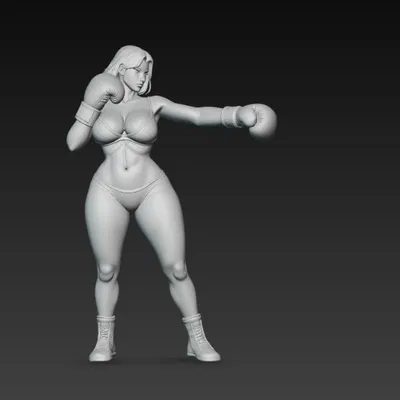 Mô Hình Nữ Võ Sĩ Quyền Anh Bikini STL