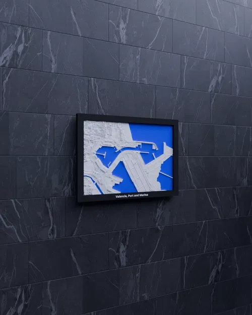 Valencia, Port and Marina, Spain - Mô hình địa hình thu nhỏ in 3D - Image 3