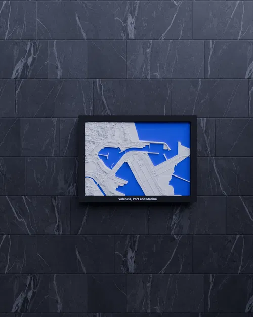 Valencia, Port and Marina, Spain - Mô hình địa hình thu nhỏ in 3D - Image 4