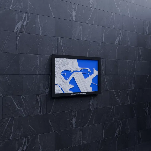 Valencia, Port and Marina, Spain - Mô hình địa hình thu nhỏ in 3D - Image 6