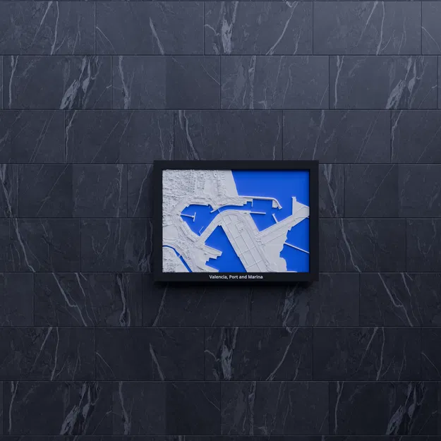 Valencia, Port and Marina, Spain - Mô hình địa hình thu nhỏ in 3D - Image 7