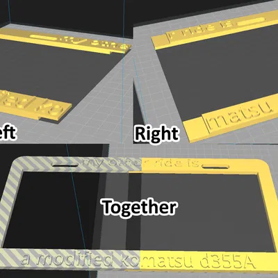 Khung biển số Split (kill)dozer