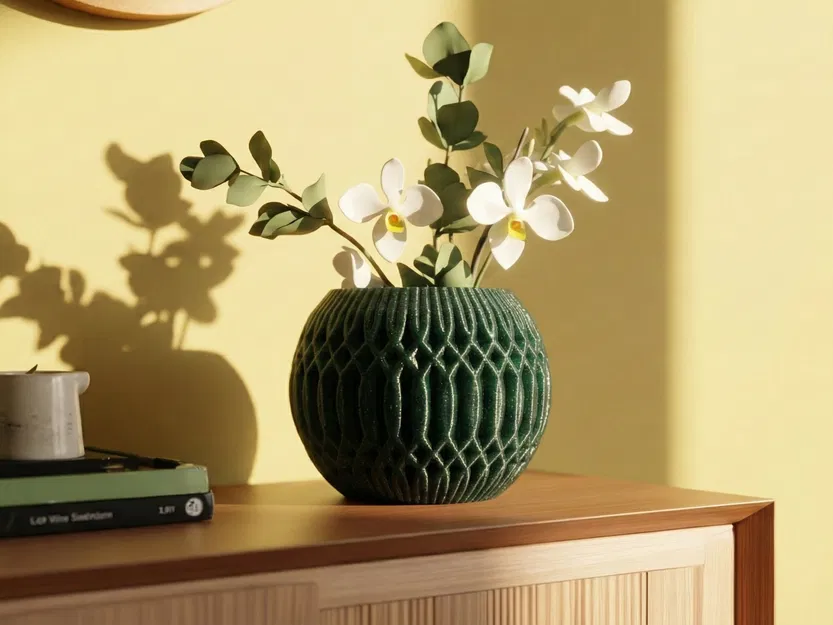 Soft Stardust – Chậu trang trí vân hình học - Image 2