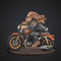 Biker – Figurine décorative (mô hình biker trang trí để in 3D) - Thumbnail 1