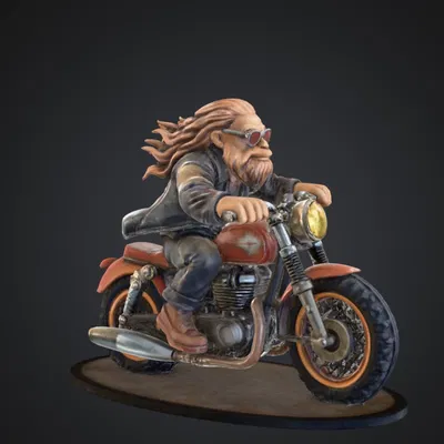 Biker – Figurine décorative (mô hình biker trang trí để in 3D)