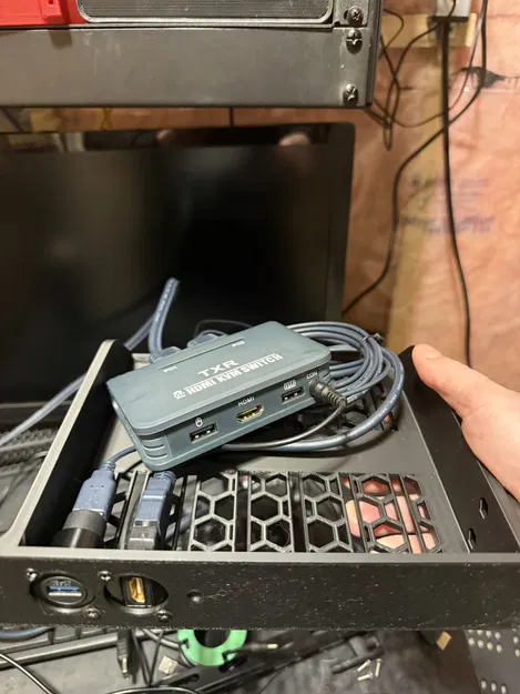 Tấm blank plate passthrough modular 19-inch kèm shelf - Image 2