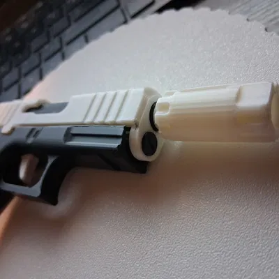 Muzzle Brake & Threaded Barrel cho Glock Fidget Keychain G26 – Đồ chơi mini trượt