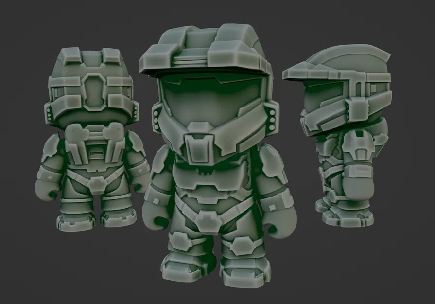 Mô Hình 3D Master Chief Chibi - Đồ Chơi & Sưu Tầm Halo - Image 1