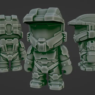 Mô Hình 3D Master Chief Chibi - Đồ Chơi & Sưu Tầm Halo