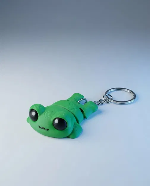 Móc Khóa Ếch Dẻo 3D Dễ Thương - Image 1