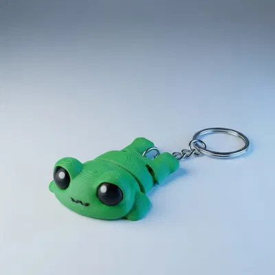 Móc Khóa Ếch Dẻo 3D Dễ Thương