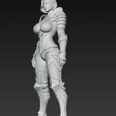 Tượng Nữ Chiến Binh Quyến Rũ Trong Giáp Chiến Tranh