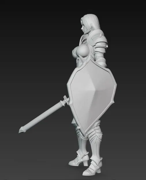 Tượng Nữ Chiến Binh Việt Hóa - Mô Hình 3D Đẹp - Image 2