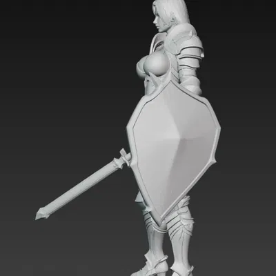 Tượng Nữ Chiến Binh Việt Hóa - Mô Hình 3D Đẹp