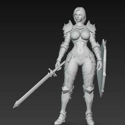 Tượng Nữ Chiến Binh Việt Hóa - Mô Hình 3D Đẹp