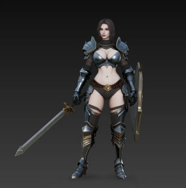 Tượng Nữ Chiến Binh Việt Hóa - Mô Hình 3D Đẹp - Image 4