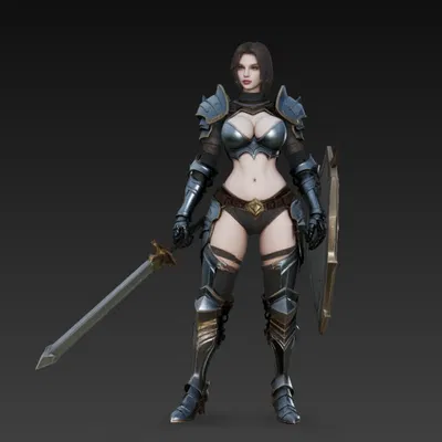 Tượng Nữ Chiến Binh Việt Hóa - Mô Hình 3D Đẹp