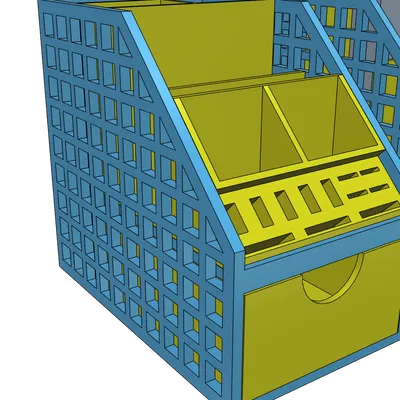 Khay organizer bàn làm việc in dễ, không cần support (đã test)
