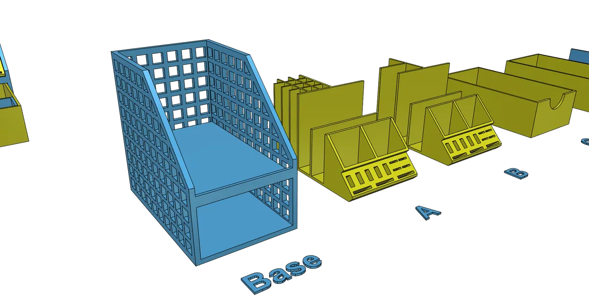 Khay organizer bàn làm việc in dễ, không cần support (đã test) - Image 11