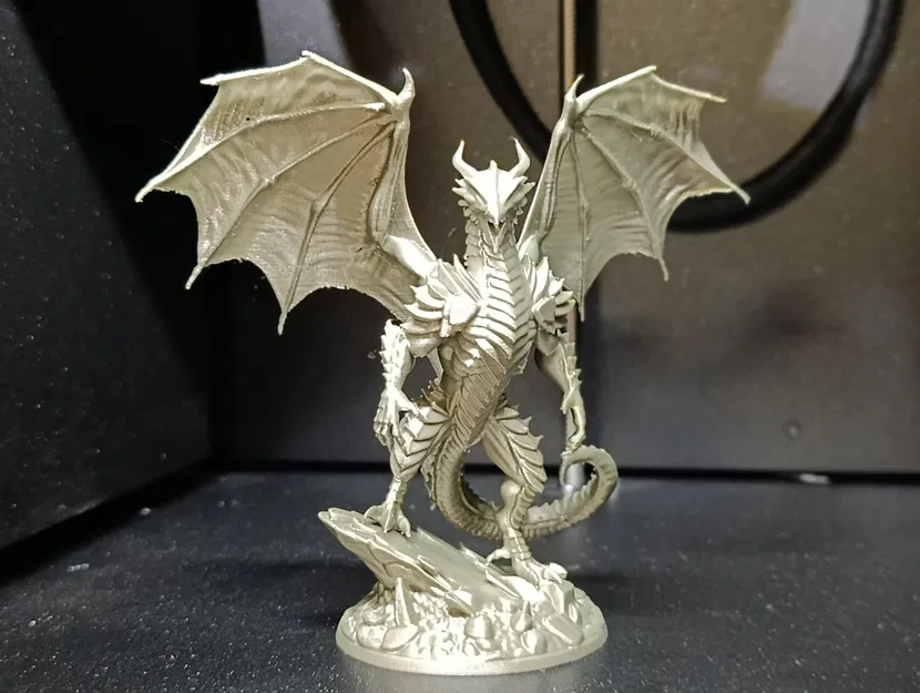 Tượng Rồng Có Cánh Hoành Tráng – Mô Hình Fantasy Có Đế (STL in 3D) - Image 2