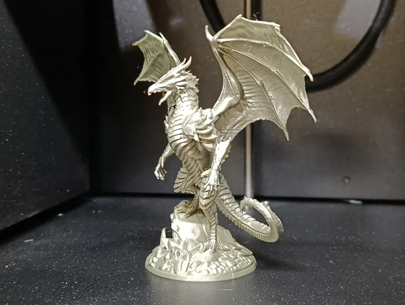 Tượng Rồng Có Cánh Hoành Tráng – Mô Hình Fantasy Có Đế (STL in 3D) - Image 3