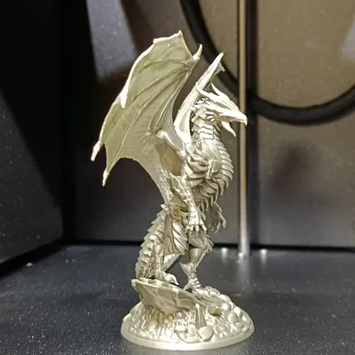 Tượng Rồng Có Cánh Hoành Tráng – Mô Hình Fantasy Có Đế (STL in 3D)