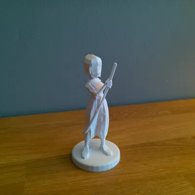 Cô Gái Samurai Low-Poly “Tomoe” – Figure Stylized In FDM
