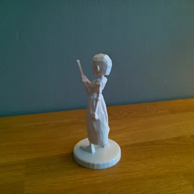 Cô Gái Samurai Low-Poly “Tomoe” – Figure Stylized In FDM