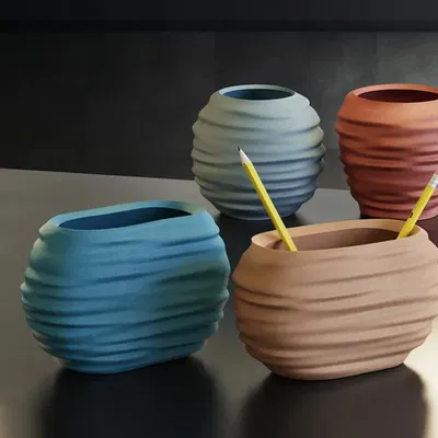 Chậu tự tưới Japandi Wabi-Sabi (Self-Watering Planter/Pot)