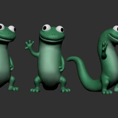 Mô Hình Thằn Lằn Vẫy Tay 3D Đáng Yêu Cho Dân Sáng Tạo