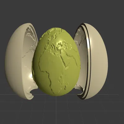 Khuôn làm quả địa cầu hình trứng Egg Earth độc đáo
