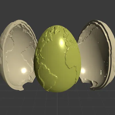 Khuôn làm quả địa cầu hình trứng Egg Earth độc đáo