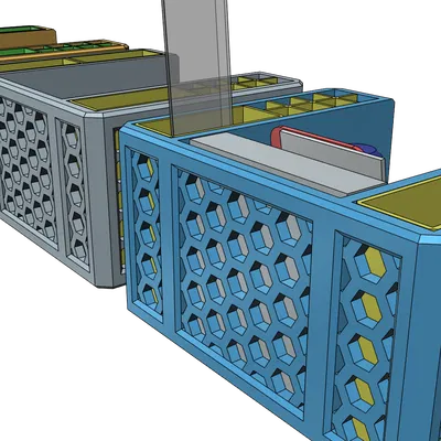 Khay organizer bàn làm việc dễ in, không support, đã test (Desk organizer)