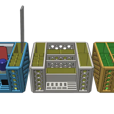 Khay organizer bàn làm việc dễ in, không support, đã test (Desk organizer)