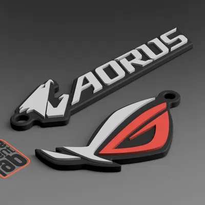 Móc khóa Asus ROG - AORUS Gigabyte (Keychain/Portachiavi/Porte Clès)