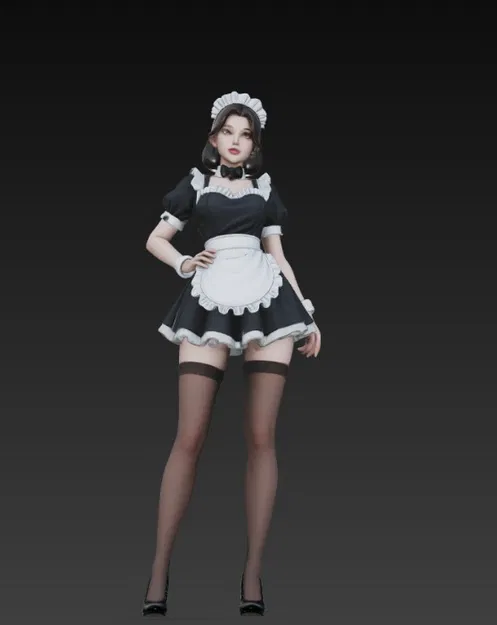 Mô Hình Cô Gái Trợ Lý Xinh Đẹp Trang Phục Lolita - Image 4