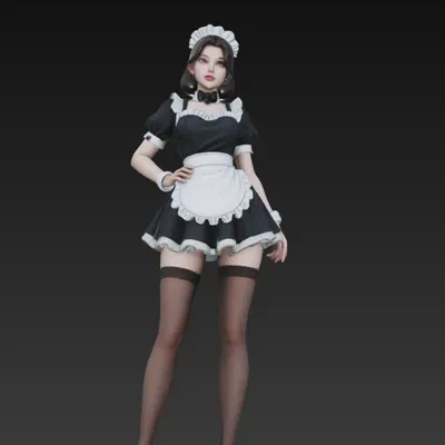 Mô Hình Cô Gái Trợ Lý Xinh Đẹp Trang Phục Lolita