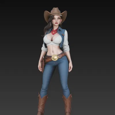 Mô Hình Cô Nàng Cao Bồi Gợi Cảm Cho Người Hâm Mộ Miền Tây