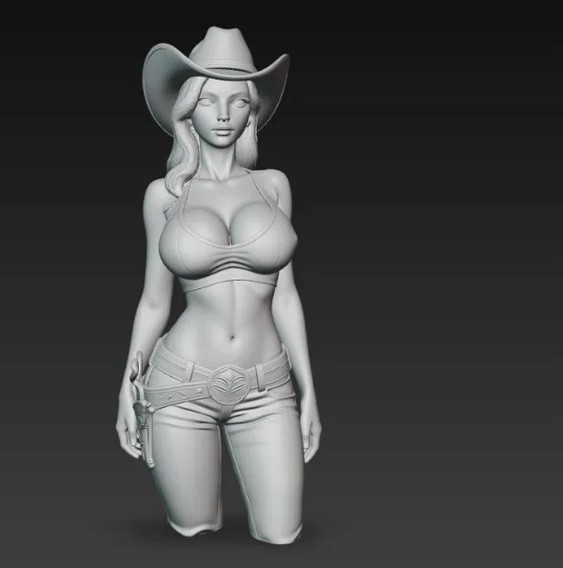 Nàng Cao Bồi Quyến Rũ - Mô Hình 3D Chất Lượng Cao - Image 2