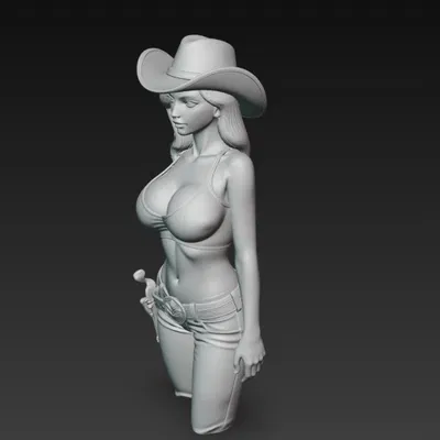 Nàng Cao Bồi Quyến Rũ - Mô Hình 3D Chất Lượng Cao