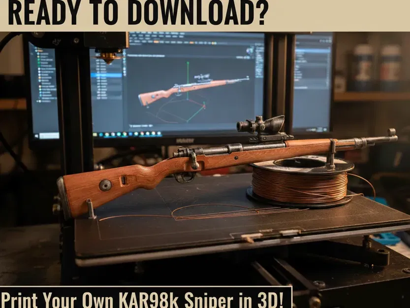 Kar98K sniper PUBG – Mô hình súng bắn tỉa tỉ lệ 1:1 in 3D - Image 1
