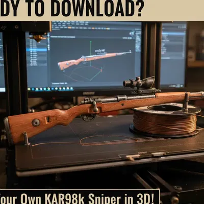 Kar98K sniper PUBG – Mô hình súng bắn tỉa tỉ lệ 1:1 in 3D