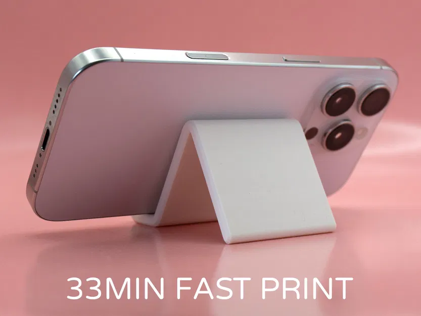 Kệ đỡ điện thoại tối giản cong B - Pork3D.com - Image 1