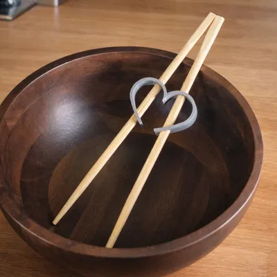Kẹp đũa hình tim đơn giản – in nhanh